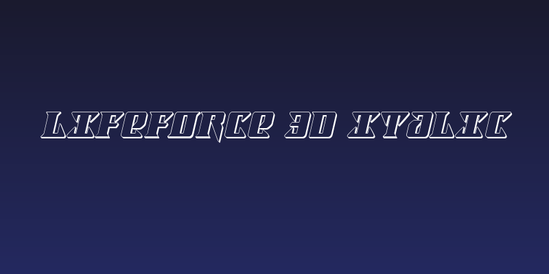 Lifeforce 3D Italic Social Header