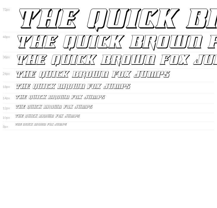 Lifeforce 3D Italic Waterfall