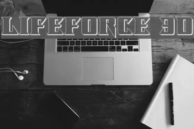 Lifeforce 3D Font examples