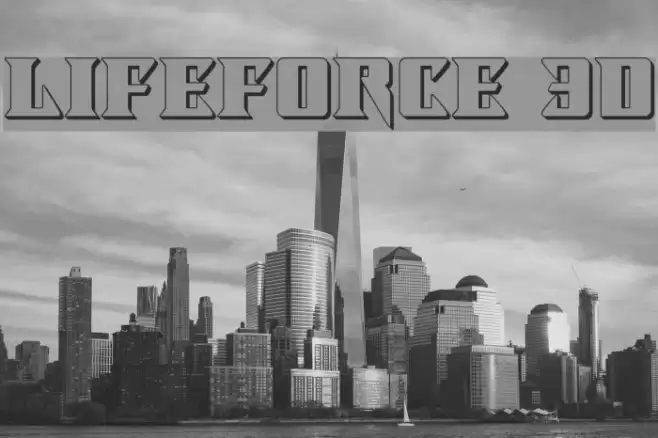 Lifeforce 3D Font examples