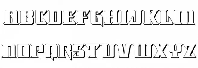 Lifeforce 3D Шрифта строчной