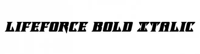 Lifeforce Bold Italic  免费字体下载