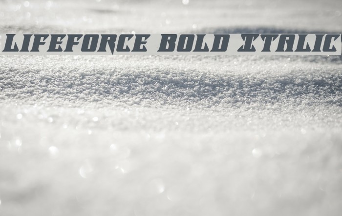 Lifeforce Bold Italic Font examples