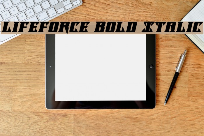 Lifeforce Bold Italic Font examples