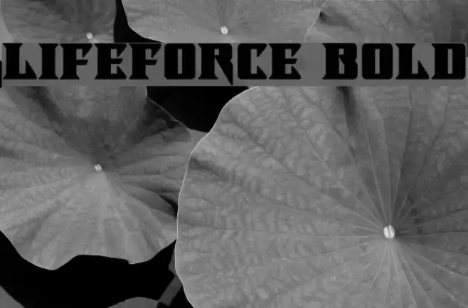 Lifeforce Bold Font examples