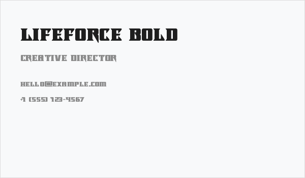 Lifeforce Bold Business Card
