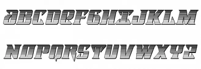 Lifeforce Chrome Italic फ़ॉन्ट अपरकेस