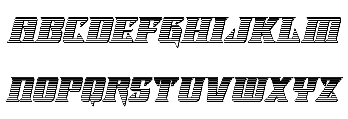 Lifeforce Chrome Italic Font LOWERCASE