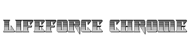Lifeforce Chrome  フリーフォントのダウンロード