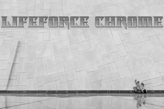 Lifeforce Chrome Font examples