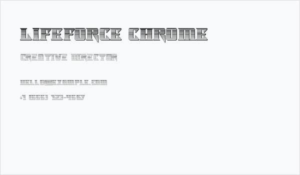 Lifeforce Chrome Business Card