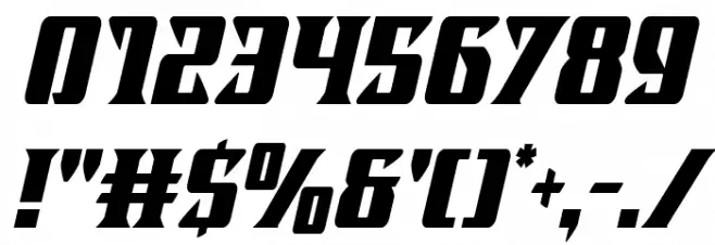 Lifeforce Condensed Italic Font OTHER CHARS