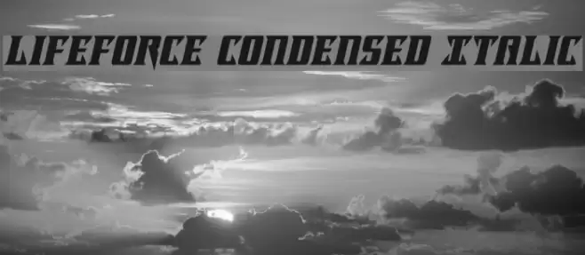Lifeforce Condensed Italic Font examples