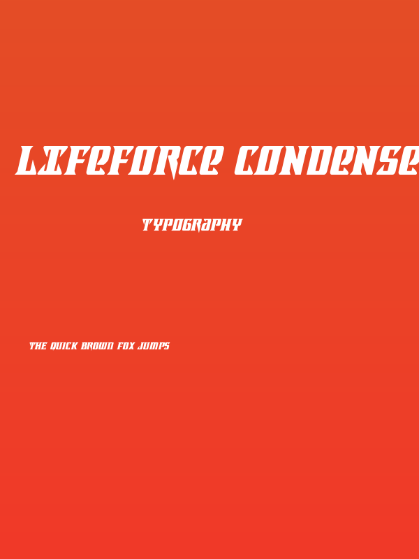Lifeforce Condensed Italic Poster