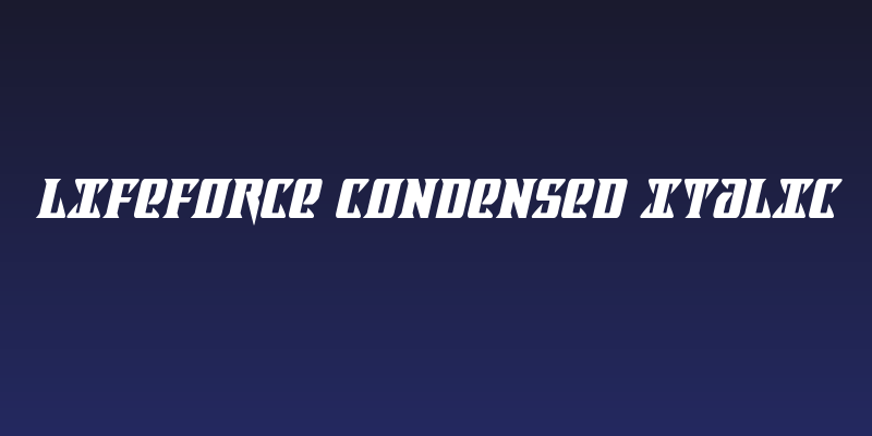 Lifeforce Condensed Italic Social Header