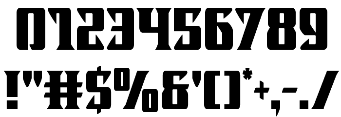 Lifeforce Condensed Font OTHER CHARS