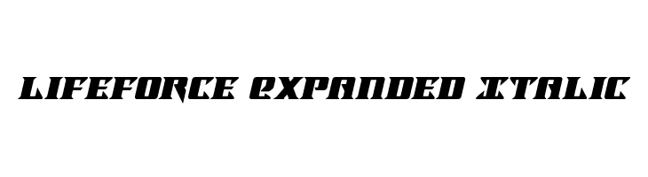 Lifeforce Expanded Italic  Frei Schriftart Herunterladen