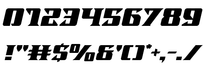 Lifeforce Expanded Italic Font OTHER CHARS