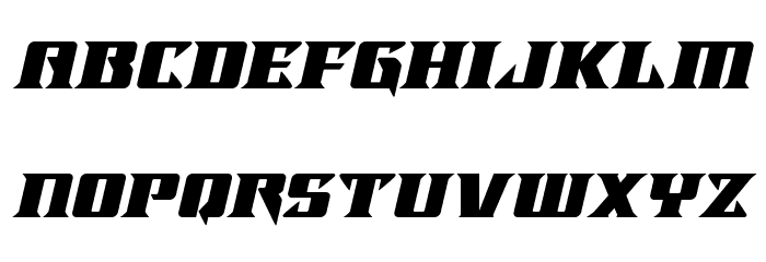Lifeforce Expanded Italic Font LOWERCASE