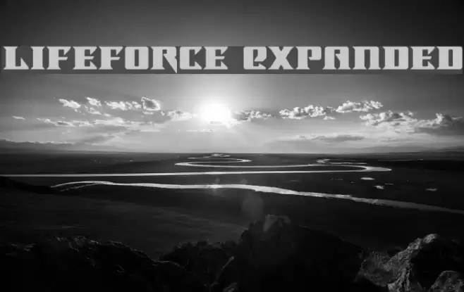 Lifeforce Expanded Font examples