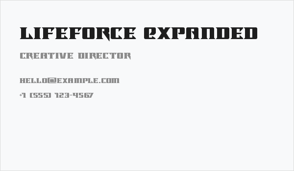 Lifeforce Expanded Business Card