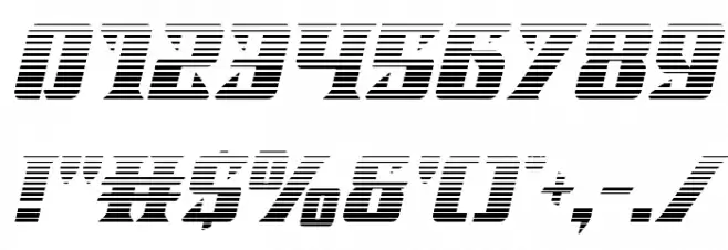 Lifeforce Gradient Italic Font OTHER CHARS