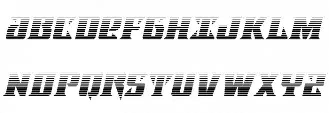 Lifeforce Gradient Italic फ़ॉन्ट अपरकेस