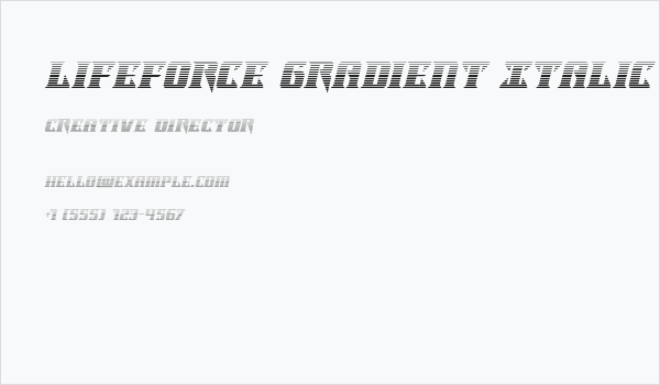 Lifeforce Gradient Italic Business Card