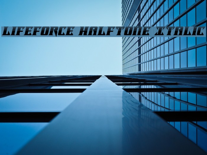 Lifeforce Halftone Italic Font examples