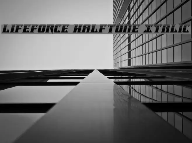 Lifeforce Halftone Italic Example 1