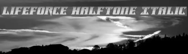 Lifeforce Halftone Italic Example 2