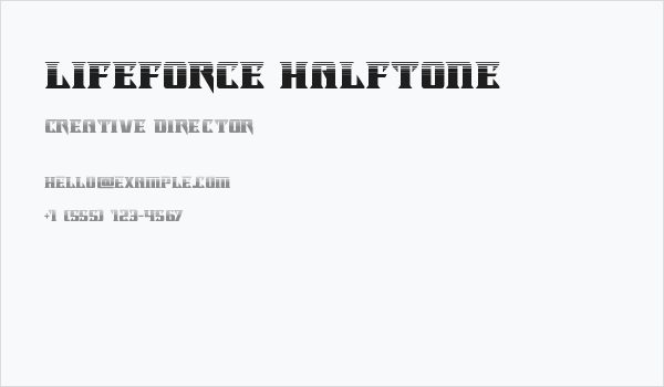 Lifeforce Halftone Business Card