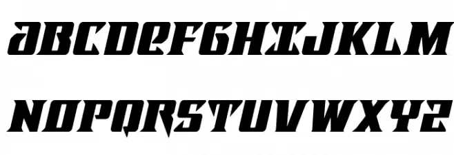 Lifeforce Italic 字体 大写