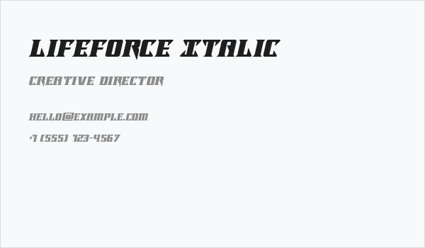 Lifeforce Italic Business Card