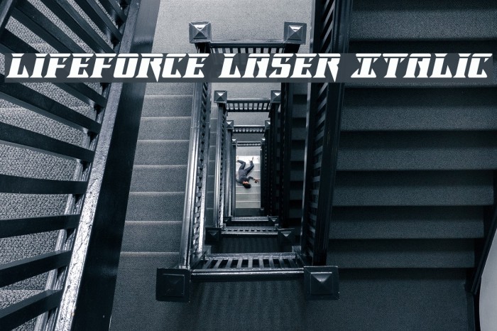 Lifeforce Laser Italic Font examples
