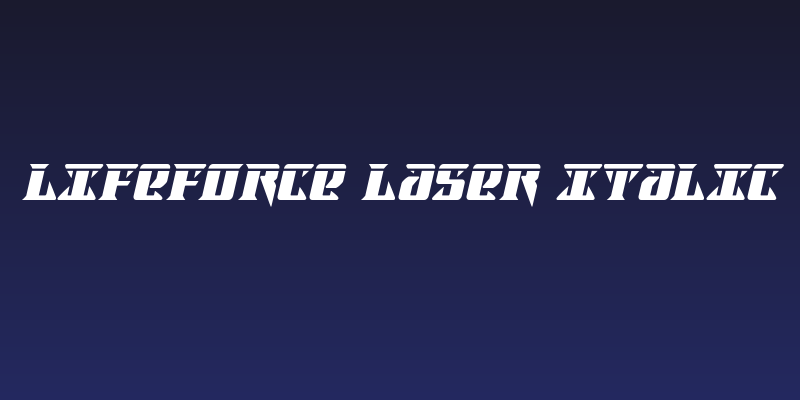Lifeforce Laser Italic Social Header