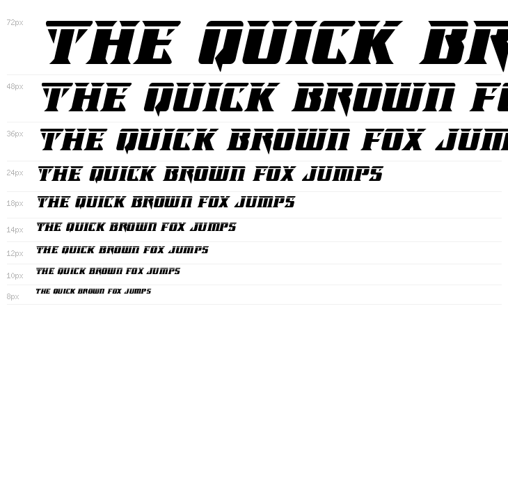 Lifeforce Laser Italic Waterfall