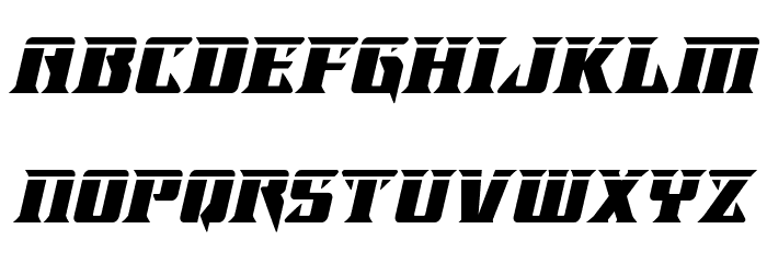 Lifeforce Laser Italic Font LOWERCASE