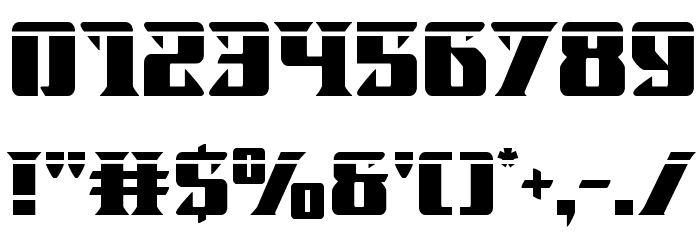 Lifeforce Laser Font OTHER CHARS