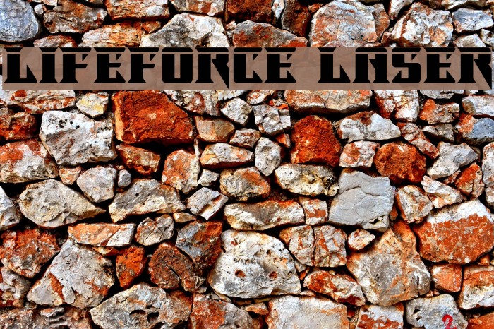 Lifeforce Laser Font examples