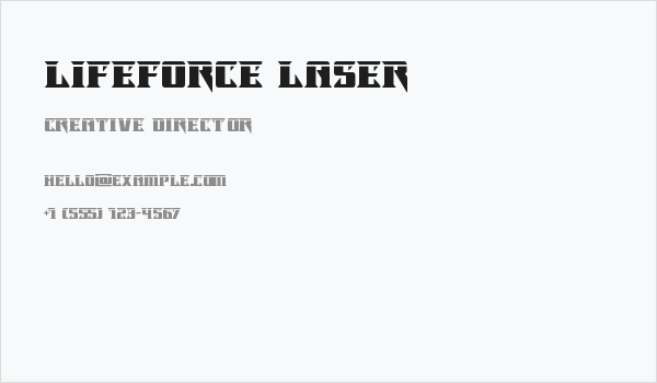 Lifeforce Laser Business Card