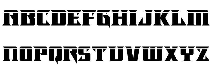 Lifeforce Laser Font LOWERCASE