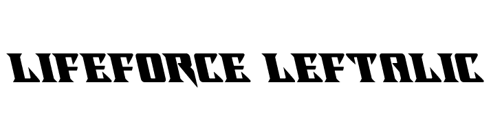 Lifeforce Leftalic  font caratteri gratis