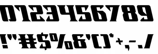 Lifeforce Leftalic Font OTHER CHARS