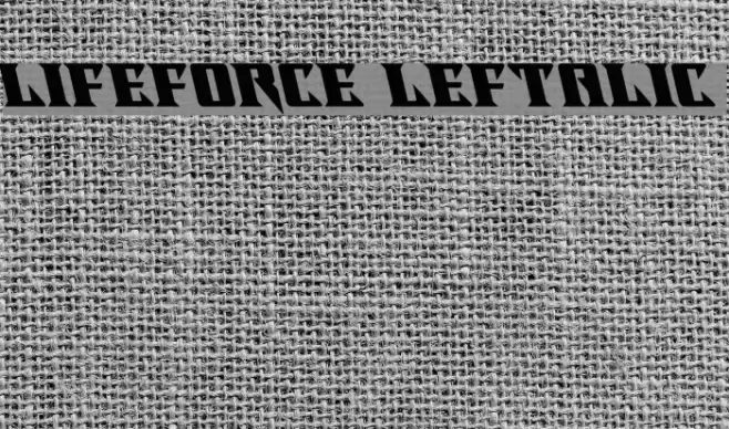 Lifeforce Leftalic Font examples
