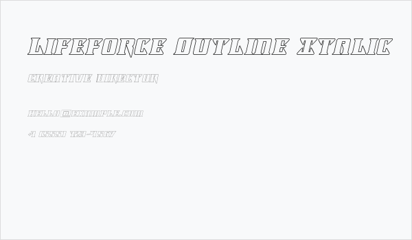 Lifeforce Outline Italic Business Card