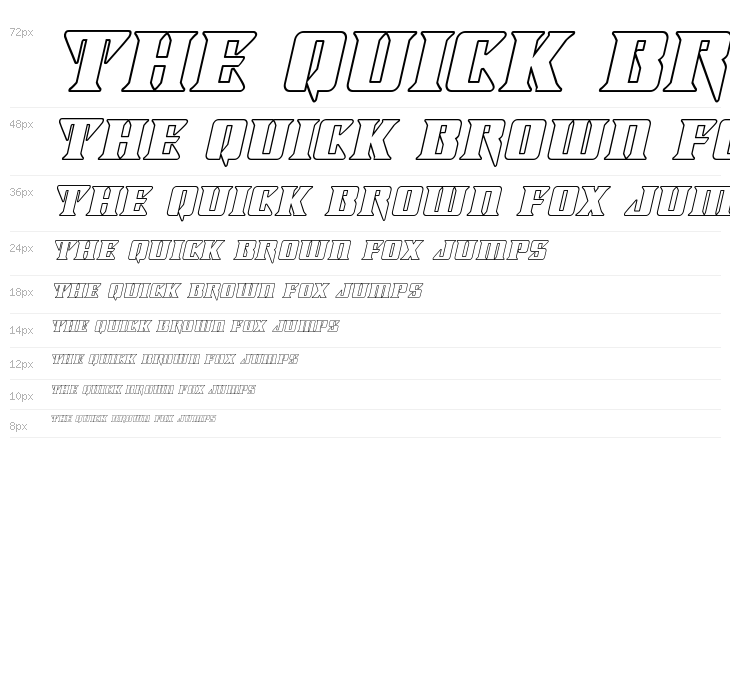 Lifeforce Outline Italic Waterfall