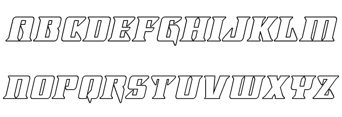 Lifeforce Outline Italic Font LOWERCASE