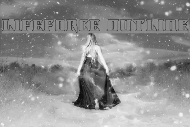Lifeforce Outline Font examples