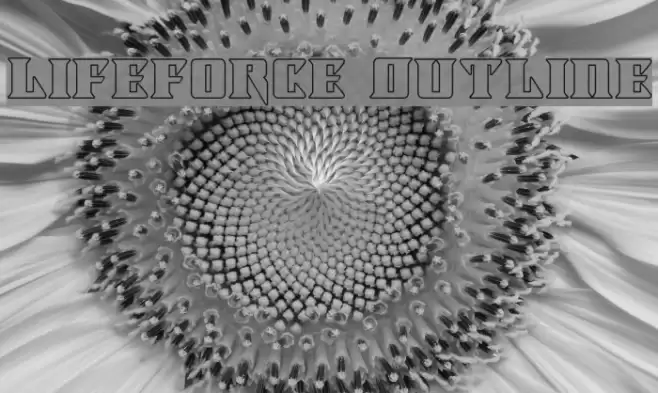 Lifeforce Outline Font examples